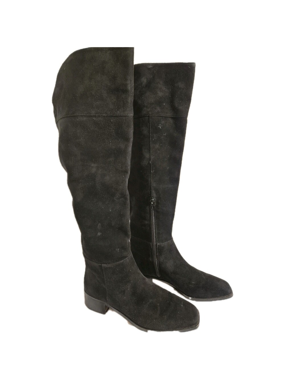 antonio melani boots 8.5 womens Over The Knee Black Suede Square Toe